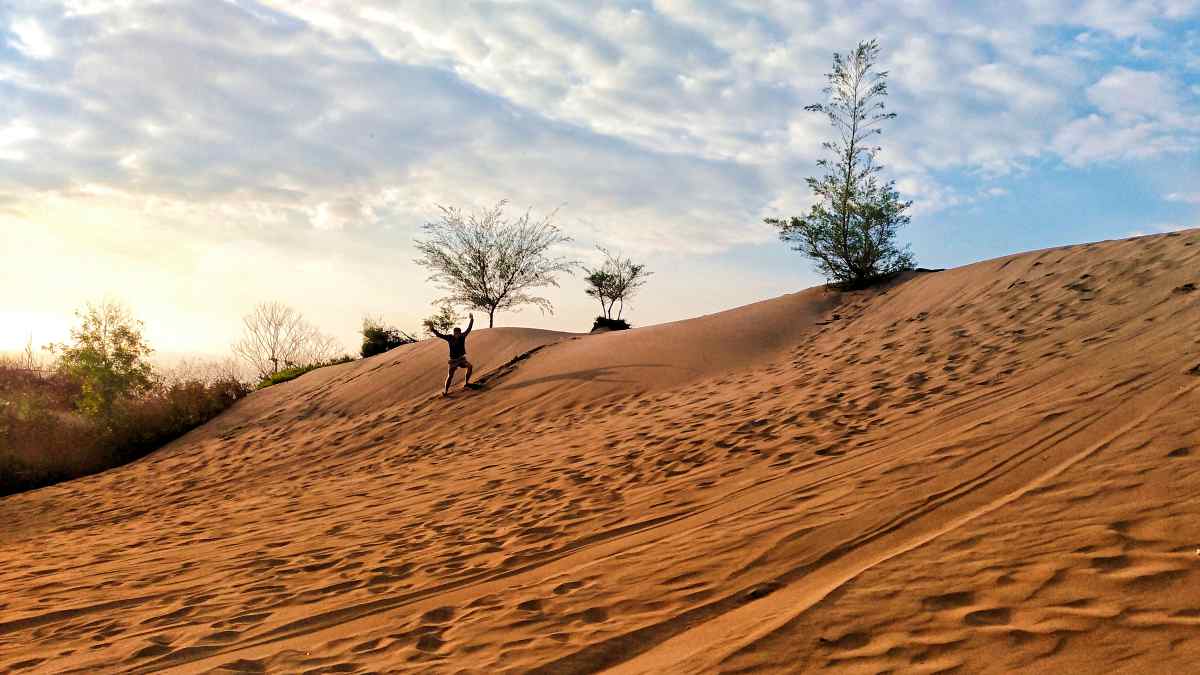 sand-boarding in parangkusumo sand dunes