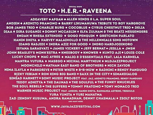 Java Jazz Artist Lineup 2019