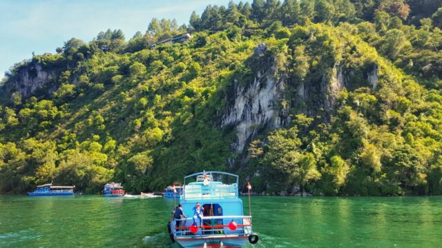 Small ferry in Lake Toba 
