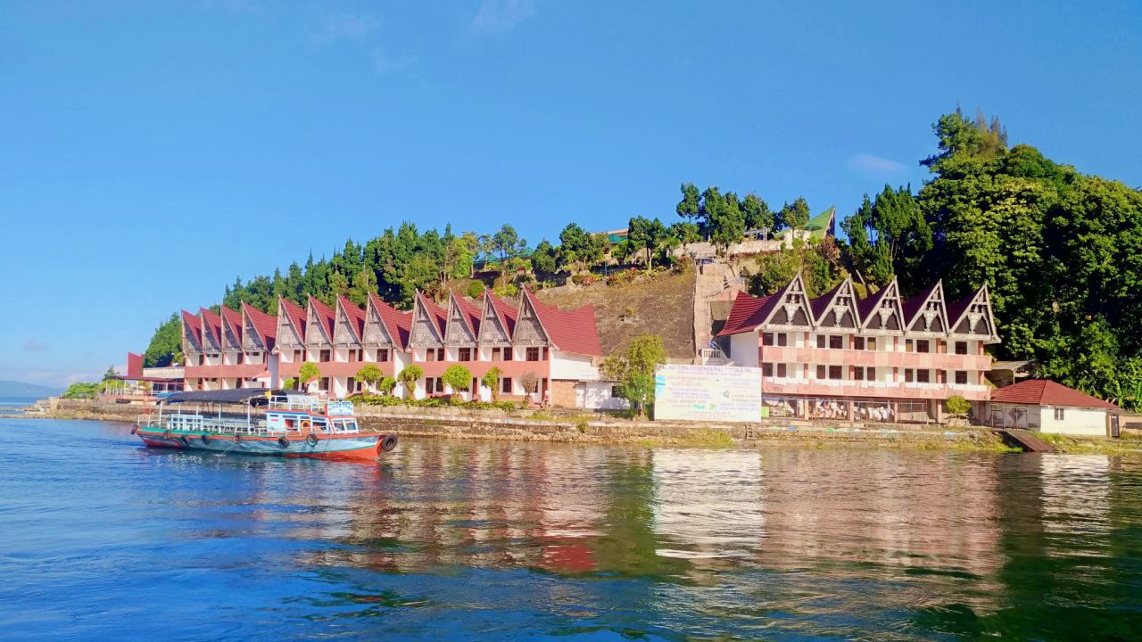 small ferry to samosir island