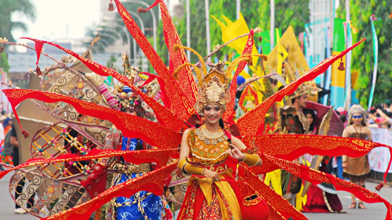 Colorful Traditional Costume Asia African Carnival