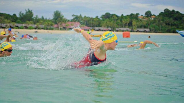 Bintan triathlon open water swimming race 