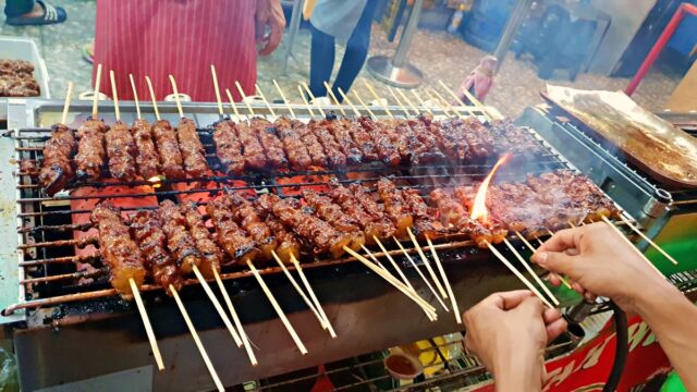 Pork satay at sudirman street food