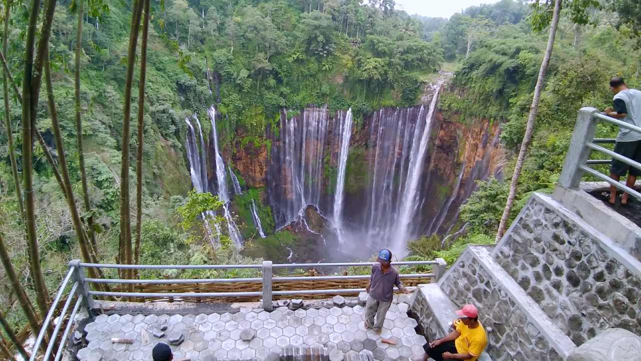 tumpak sewu waterfall observation deck 