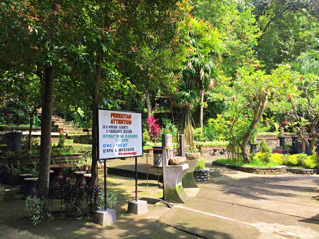 banjar hot springs lush garden 