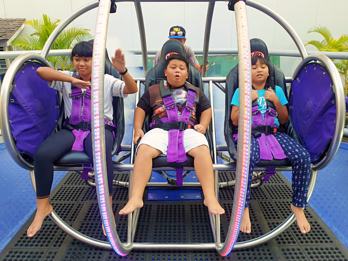 Children trying the ride 