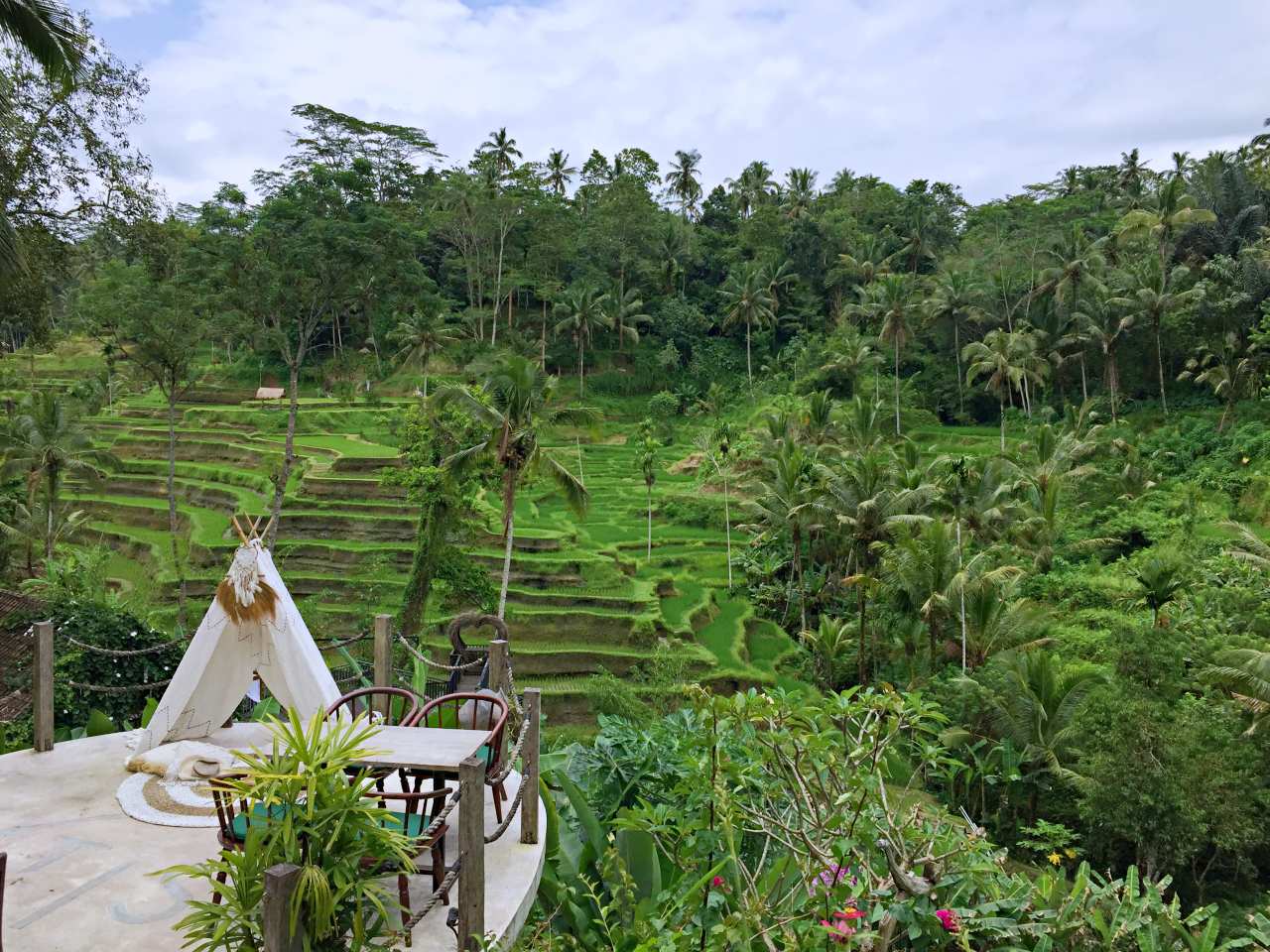 cafe in tegalalang rice terrace 
