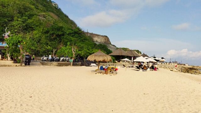 melasti beach white sand