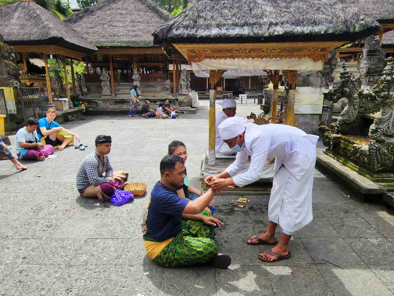 blessing by hindu priest 