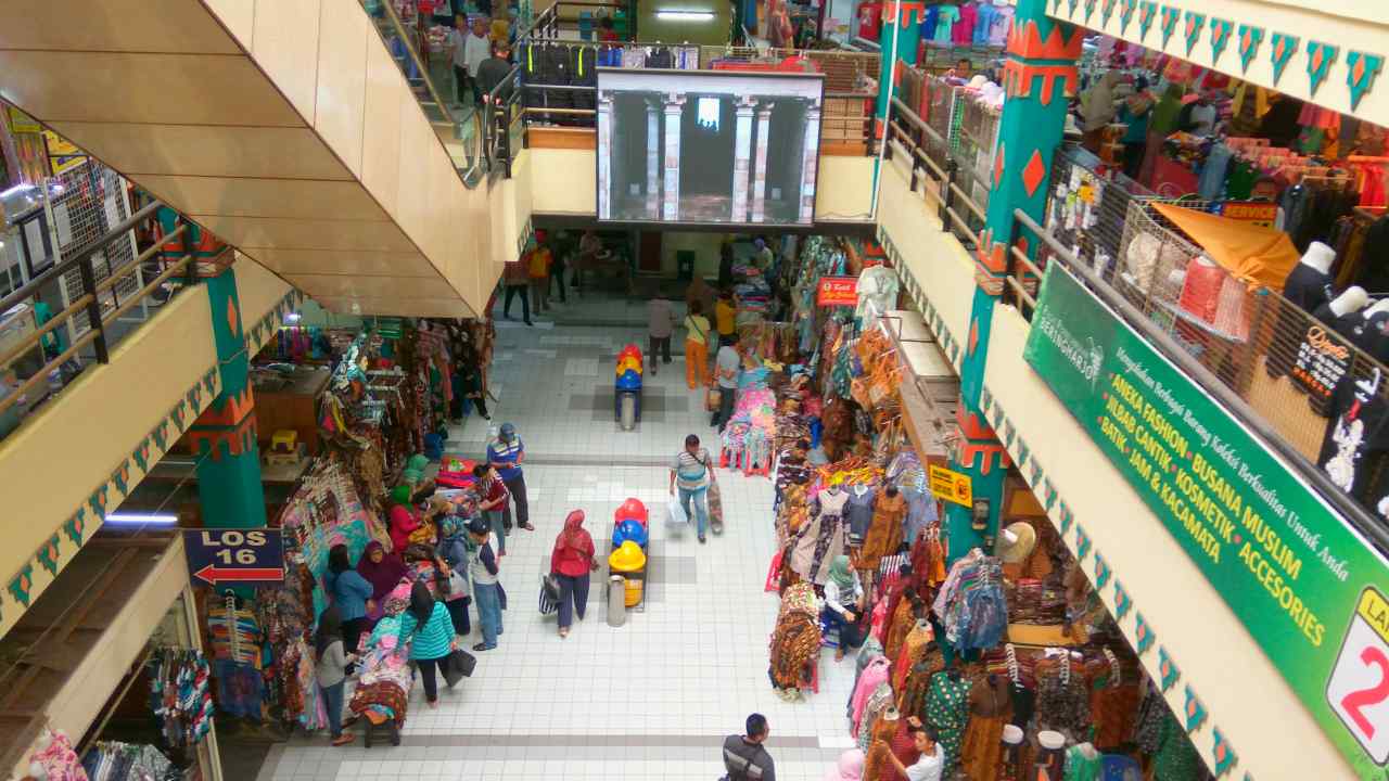 stalls and product at the market 