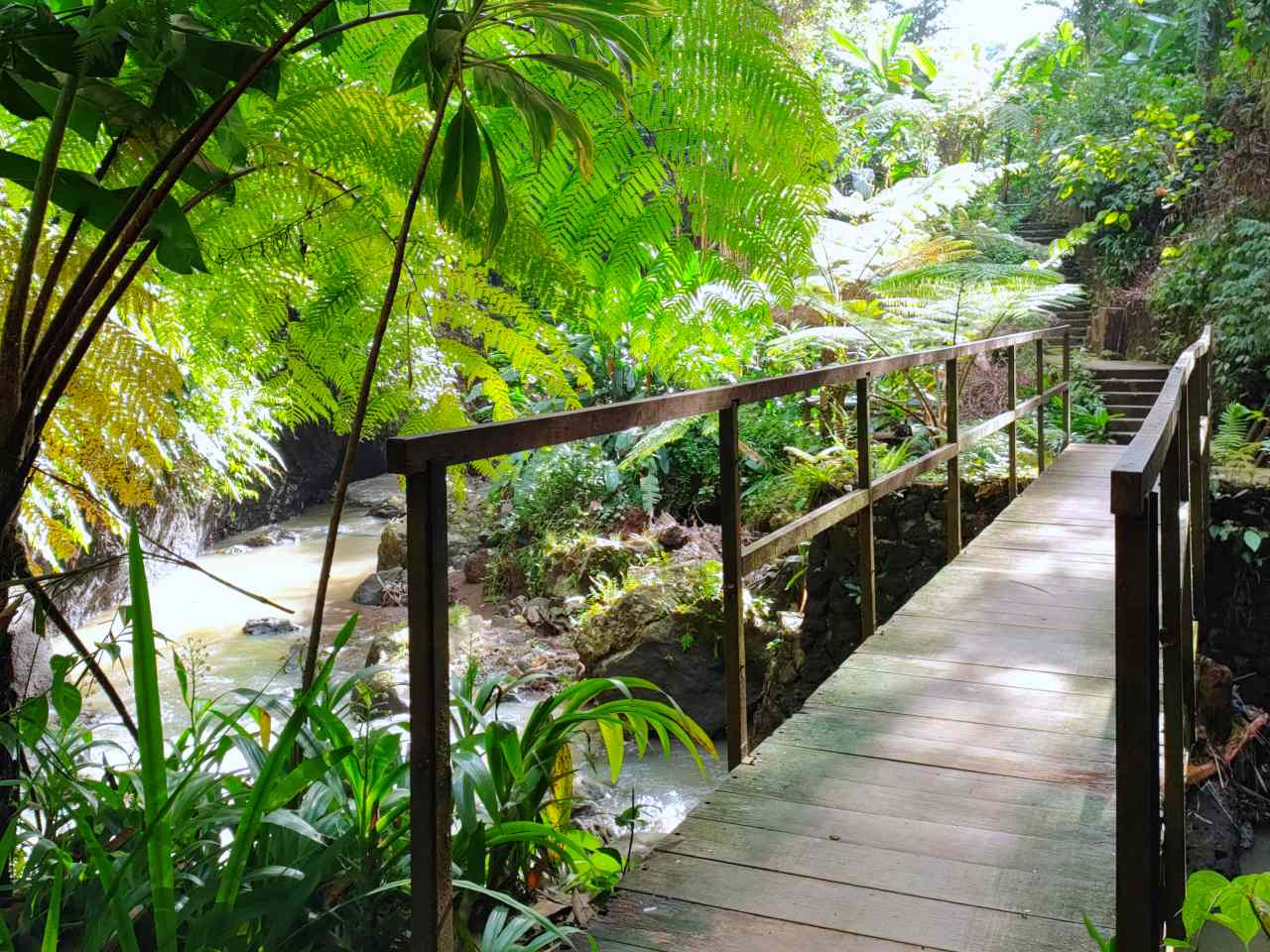 bridge to tibumana waterfall 
