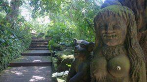 animal statue in ubud monkey forest