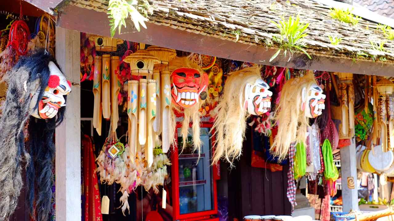 souvenirs shop at penglipuran village