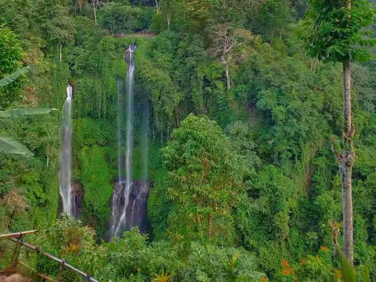 sekumpul waterfall from a far 