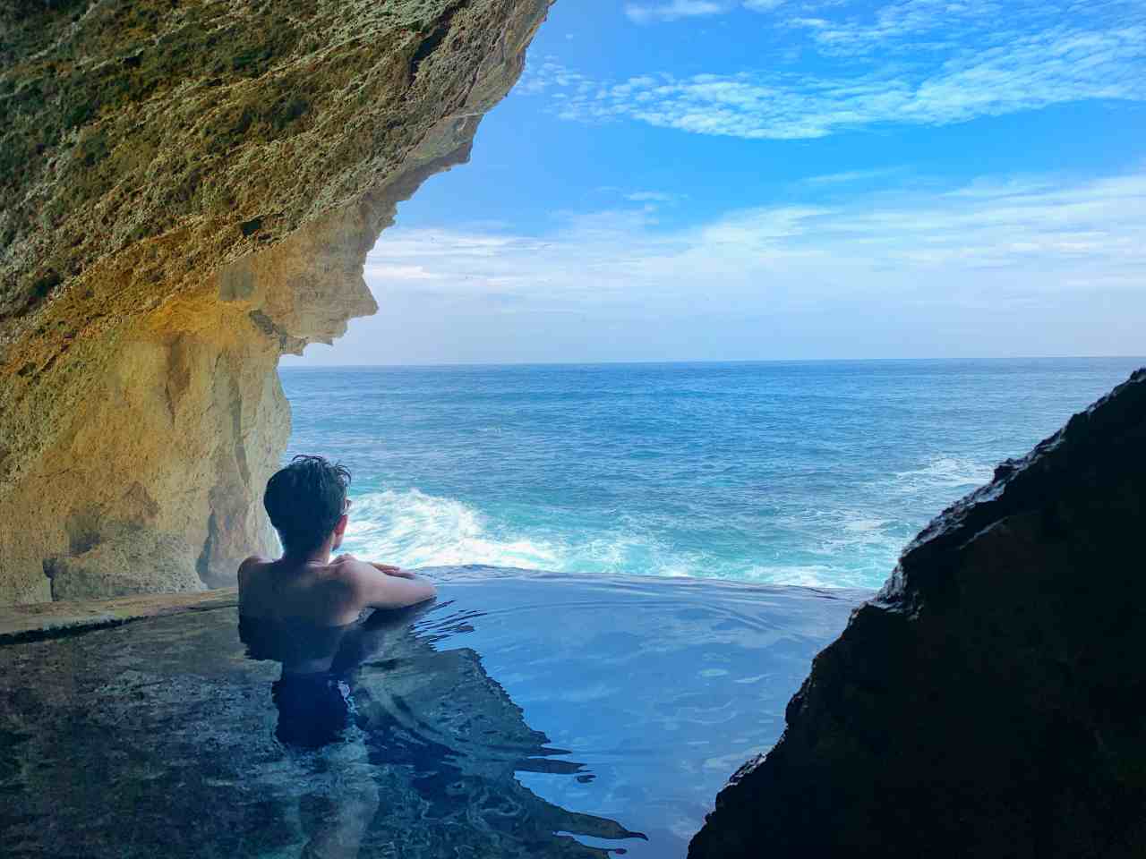 Peguyangan waterfall pool in Nusa Penida island 