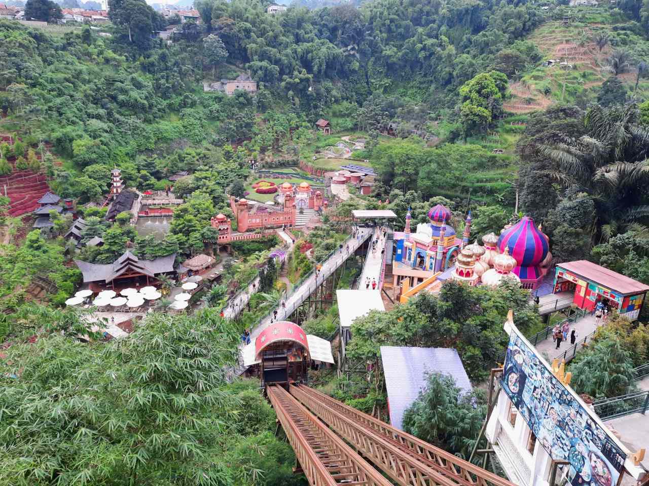 gondola rides to get to the pavilions. 