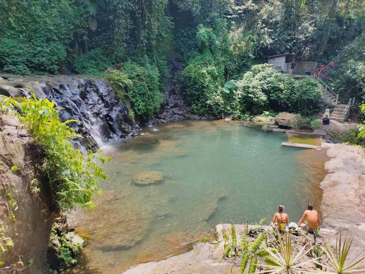 taman sari waterfall the pool view. 