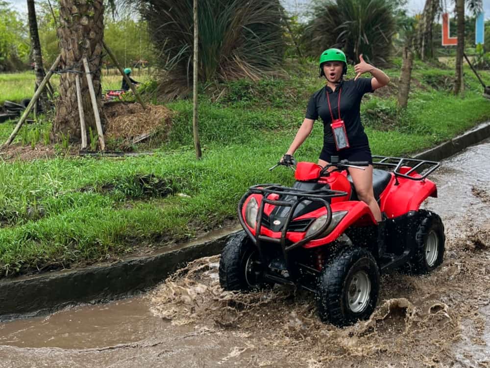ATV Ubud Bali adventure on muddy jungle track